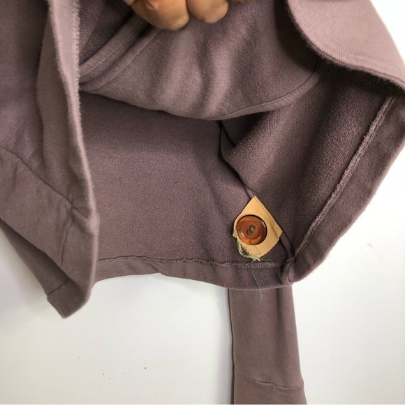 ALLIHOP by Anthropologie brown three button cropped jacket - Picture 3 of 9